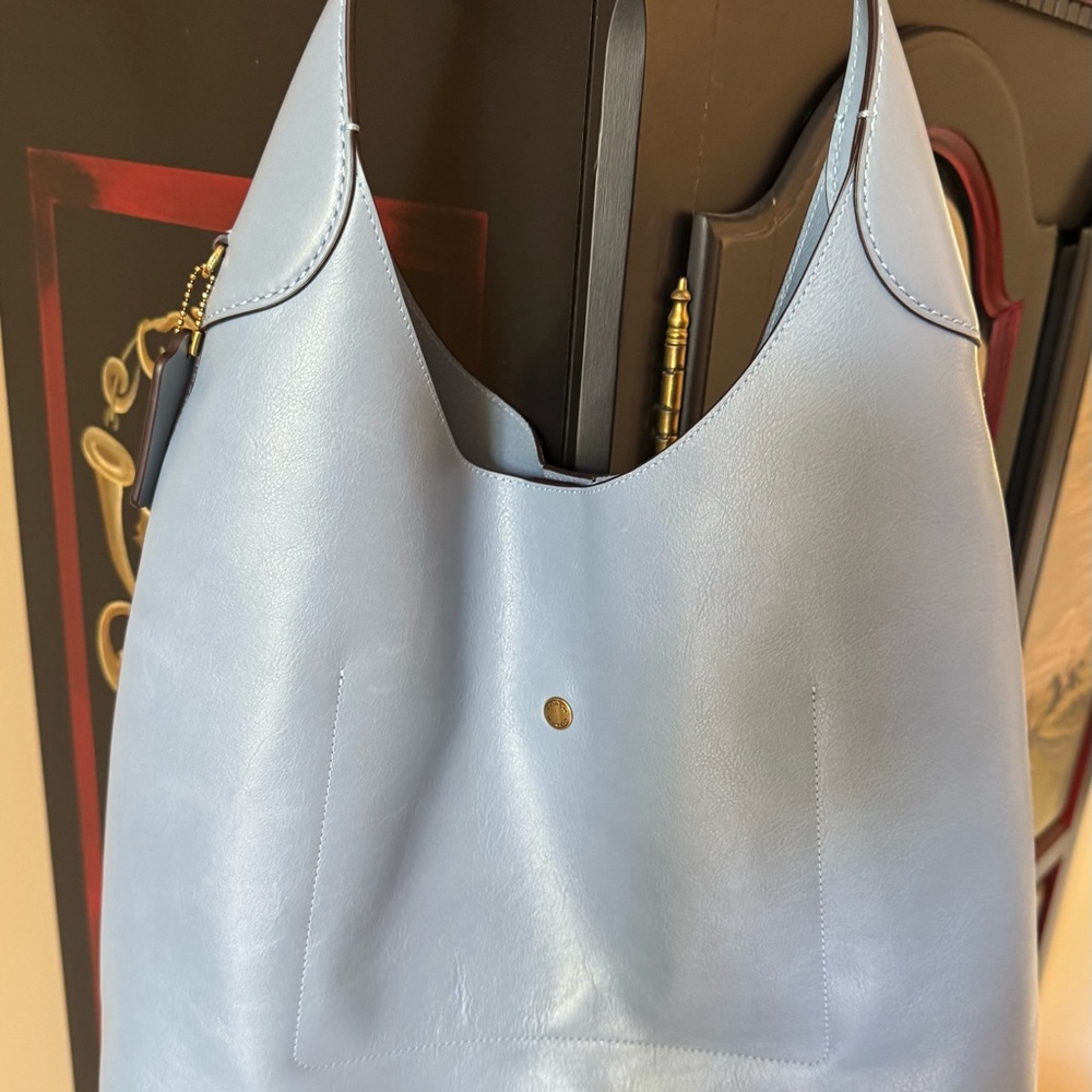 Coach Light Blue Leather Brooklyn 39 Shoulder Bag - Picture 4 of 5